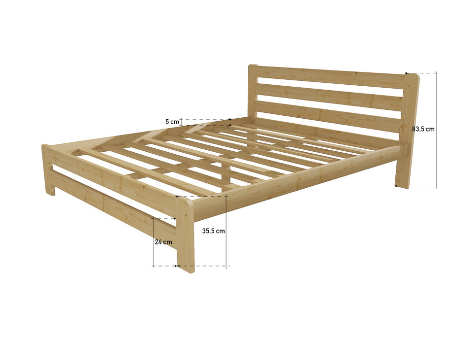 Postel z masivu 200x140 cm - MK1B