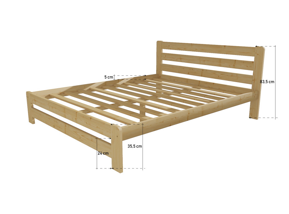 Postel z masivu 200x160 cm - MK1B