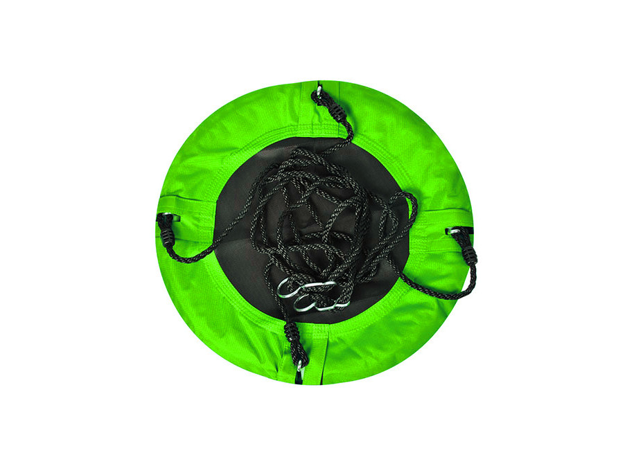 Dětská houpačka - kruh "čapí hnízdo" - 100 cm - zelené