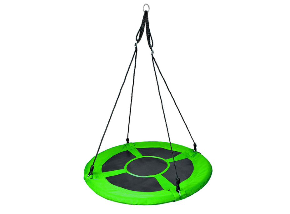 Dětská houpačka - kruh "čapí hnízdo" - 100 cm - zelené