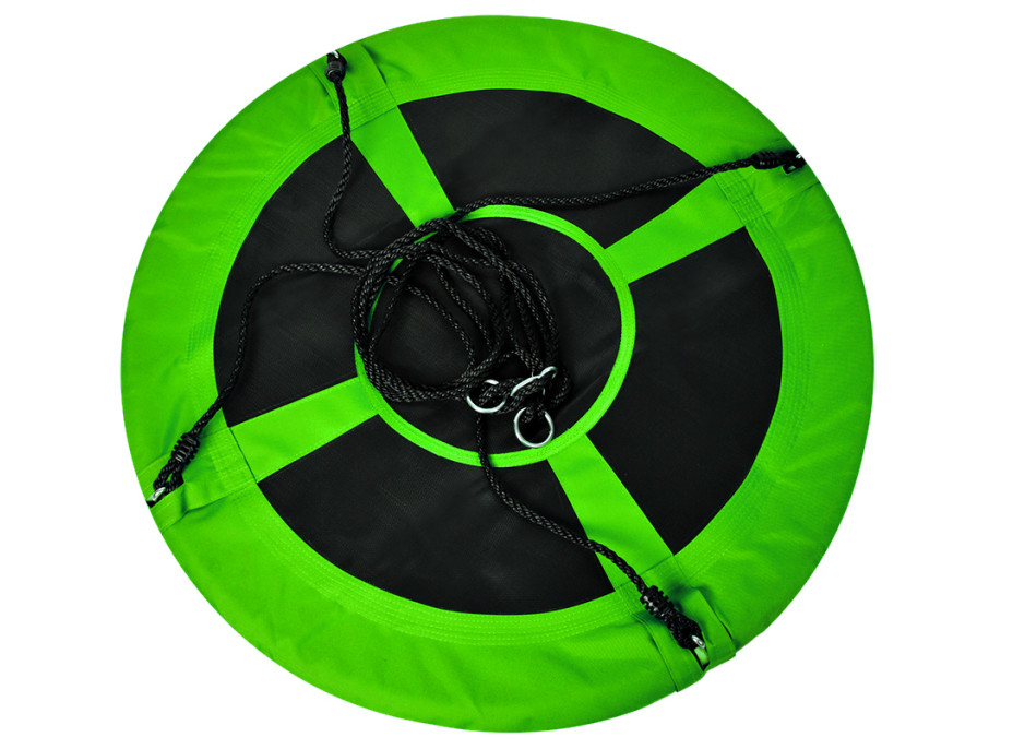 Dětská houpačka - kruh "čapí hnízdo" - 100 cm - zelené