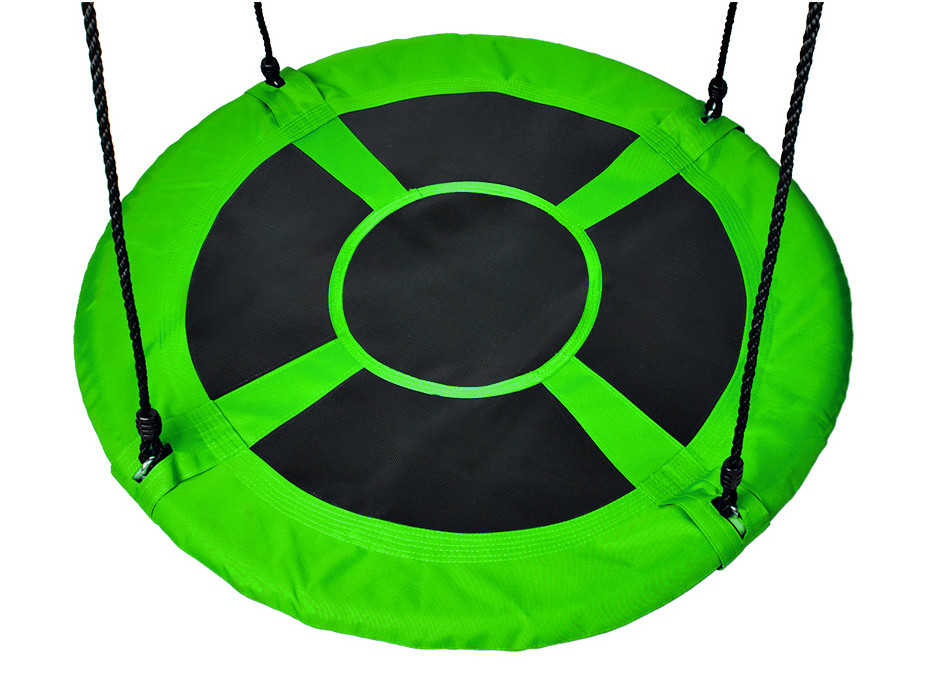 Dětská houpačka - kruh "čapí hnízdo" - 100 cm - zelené