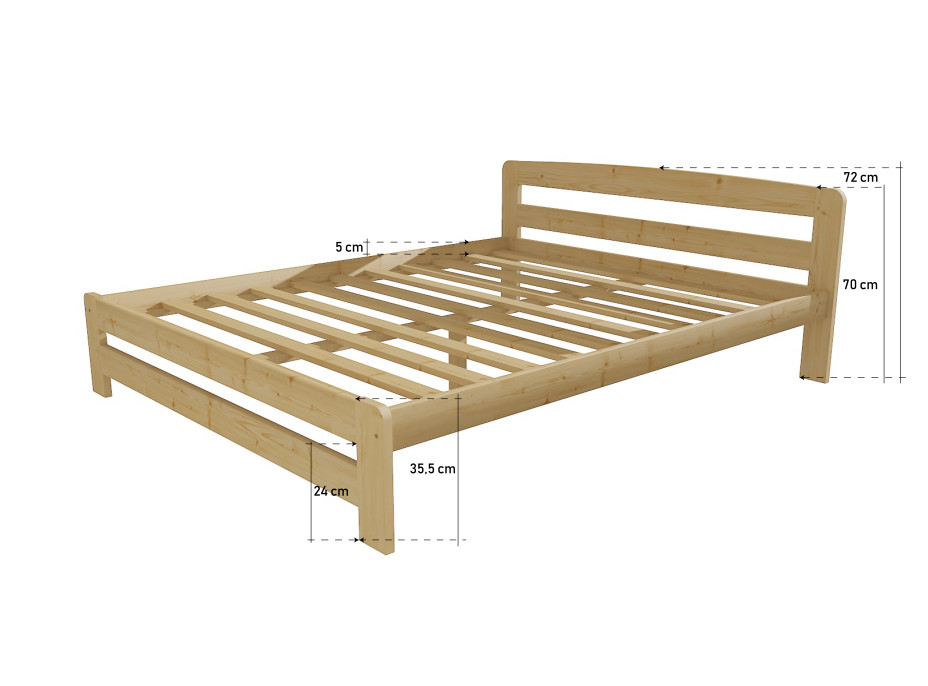 Postel z masivu 200x160 cm - MK8B