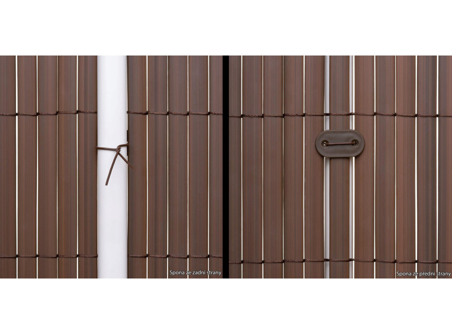 Clona na plot - imitace bambusu - 100x300 cm tmavě šedá