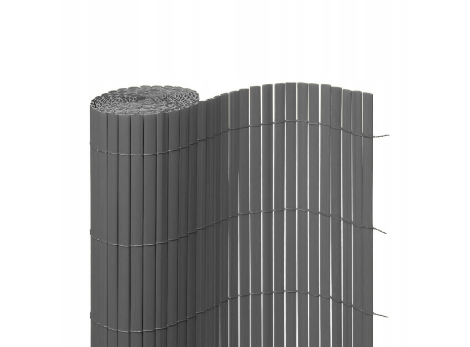 Clona na plot - imitace bambusu - 100x500 cm tmavě šedá