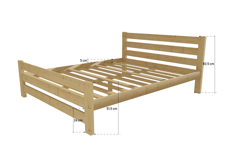 Postel z masivu 200x140 cm - MK11D