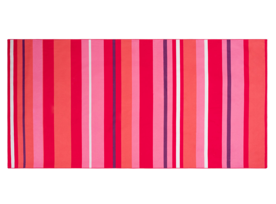Plážová osuška STRIPES - 87x170 cm - červená/růžová