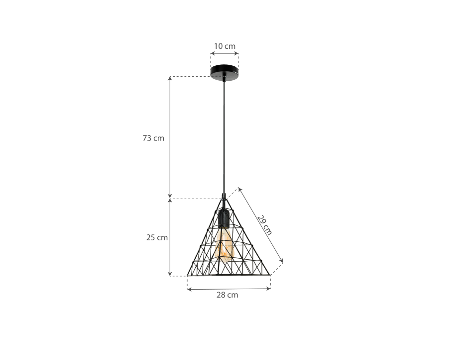 Stropní svítidlo LOFT PYRAMID