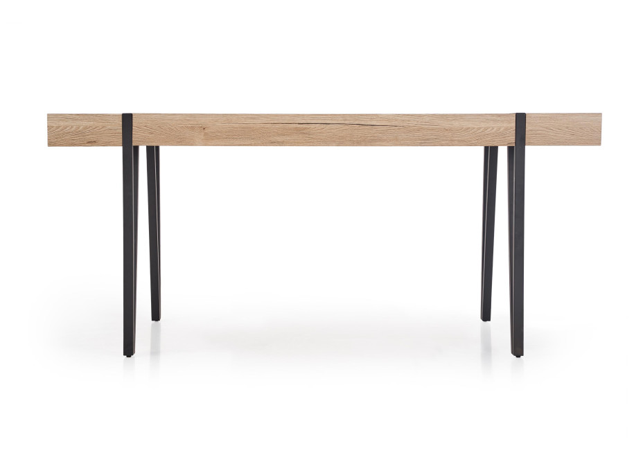 Jídelní stůl JOHAN - 170x90x76 cm - dub san remo + černá