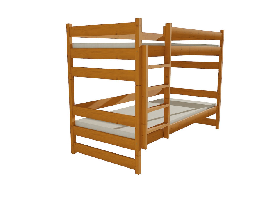 Dětská patrová postel z MASIVU 200x80cm se šuplíky - PP014
