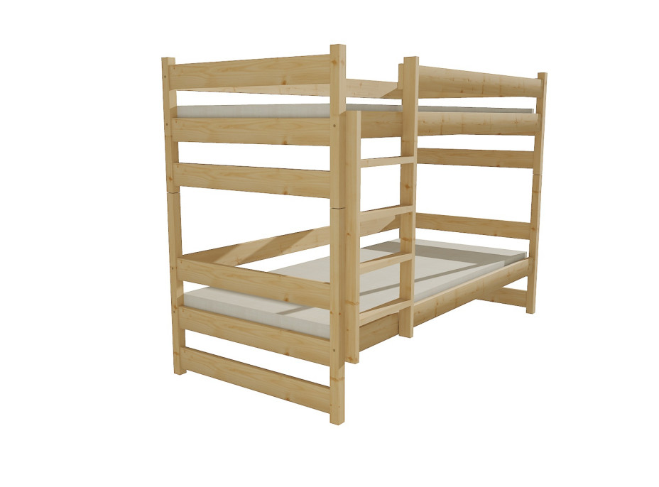Dětská patrová postel z MASIVU 200x80cm se šuplíky - PP014
