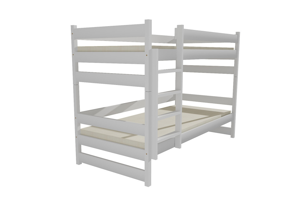 Dětská patrová postel z MASIVU 200x90cm se šuplíky - PP014