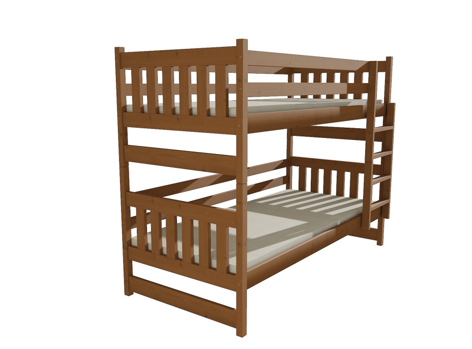 Dětská patrová postel z MASIVU 200x80cm SE ŠUPLÍKY - PP021