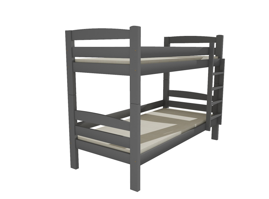 Dětská patrová postel z MASIVU 200x90cm bez šuplíku - PP019