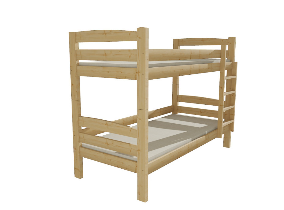 Dětská patrová postel z MASIVU 200x80cm SE ŠUPLÍKY - PP019