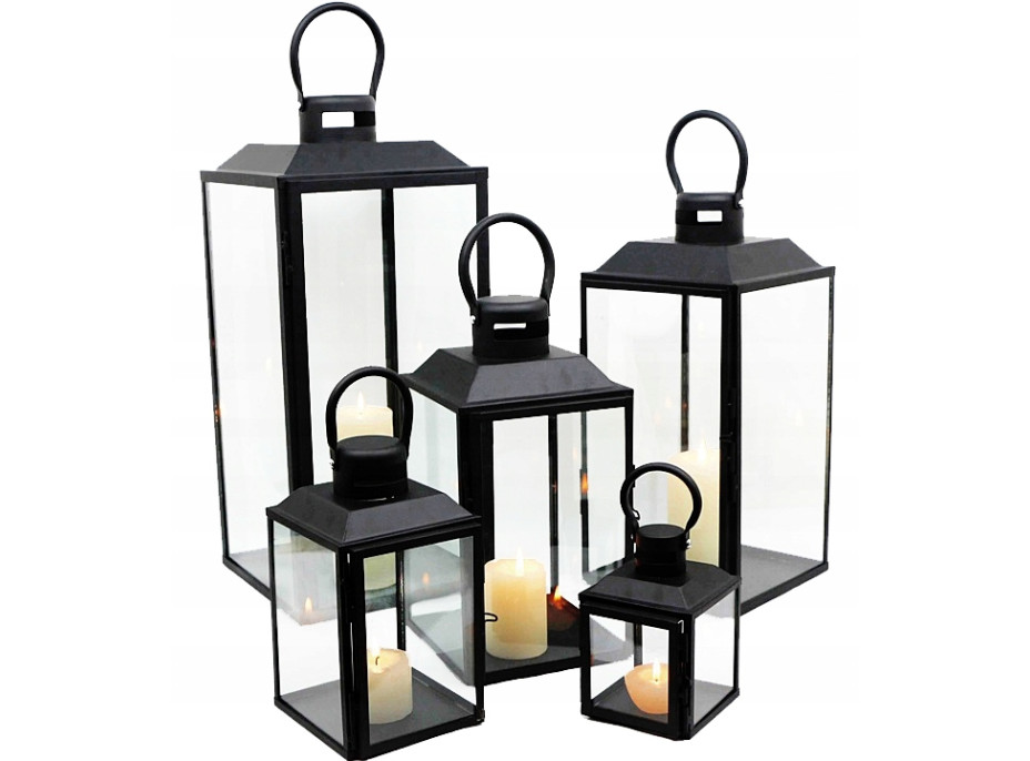 Černé lucerny - 5 kusů