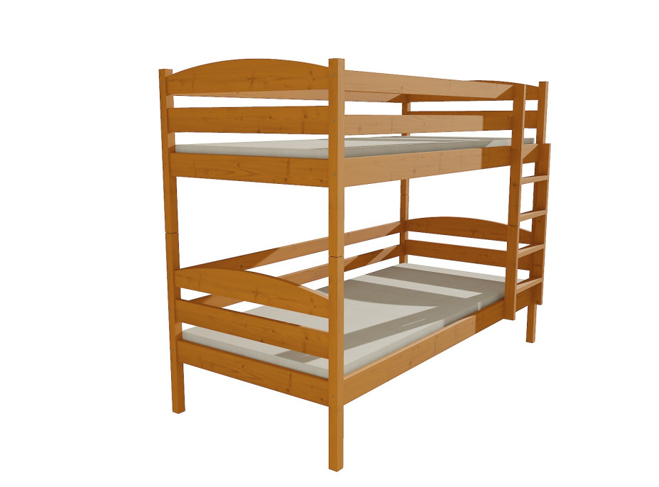 Dětská patrová postel z MASIVU 200x90cm bez šuplíku - PP018