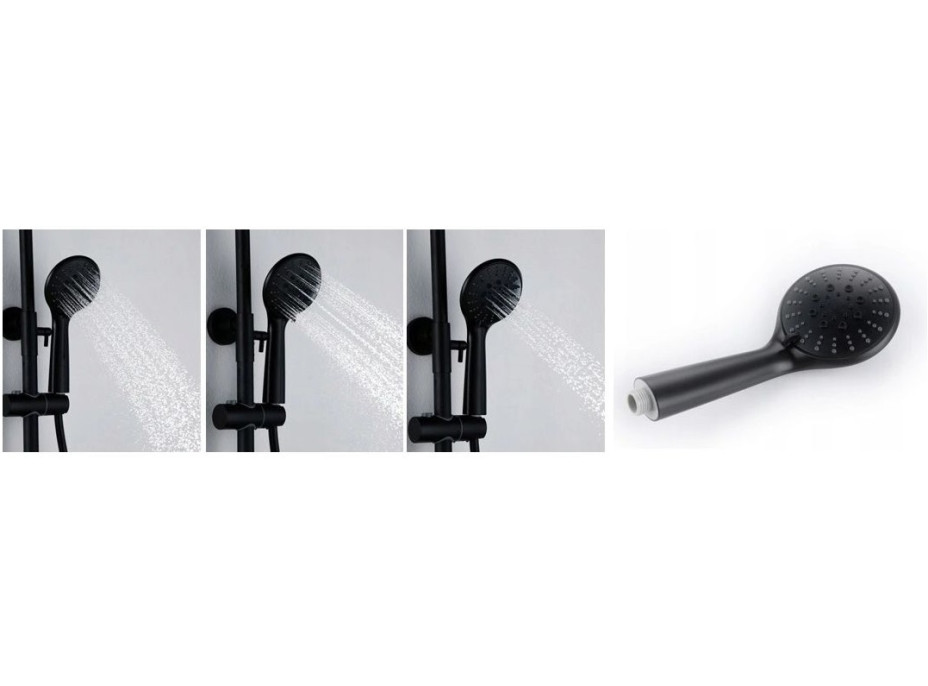 Sprchová souprava MAXMAX Rea ROGER s výtokem do vany - černá