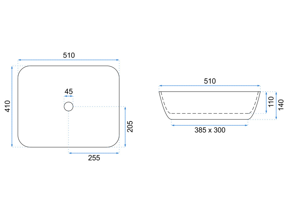 Keramické umyvadlo MAXMAX Rea FLORIA - zlaté/bílé