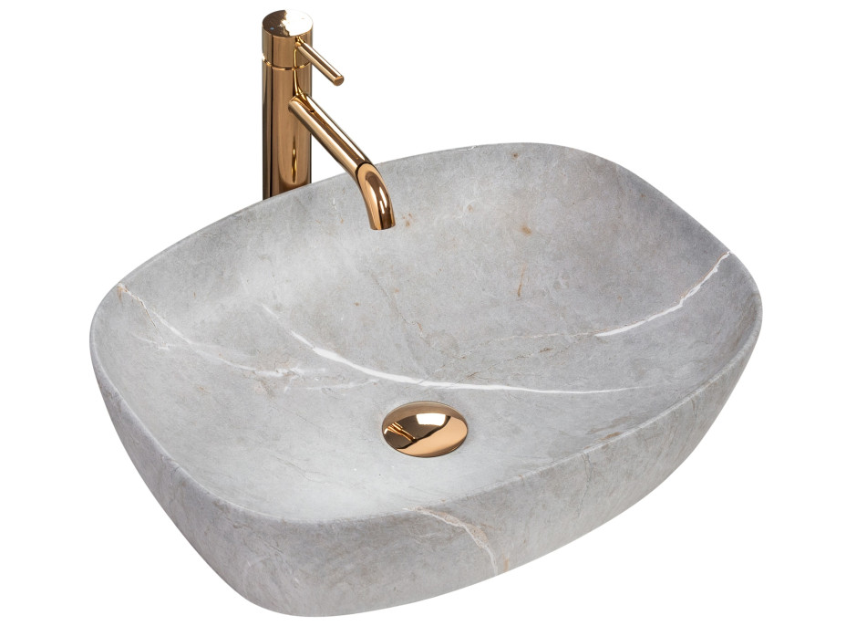 Keramické umyvadlo MAXMAX Rea FREJA - šedé - imitace kamene