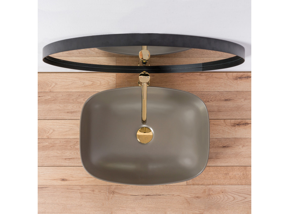 Keramické umyvadlo MAXMAX Rea GIZEL 50 cm - šedé matné