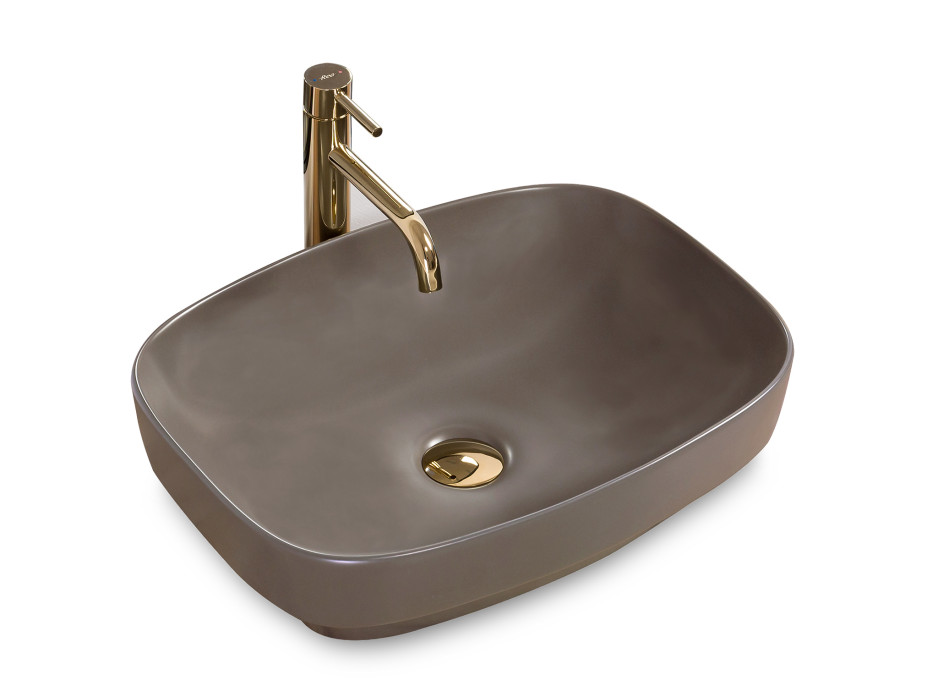 Keramické umyvadlo MAXMAX Rea GIZEL 50 cm - šedé matné