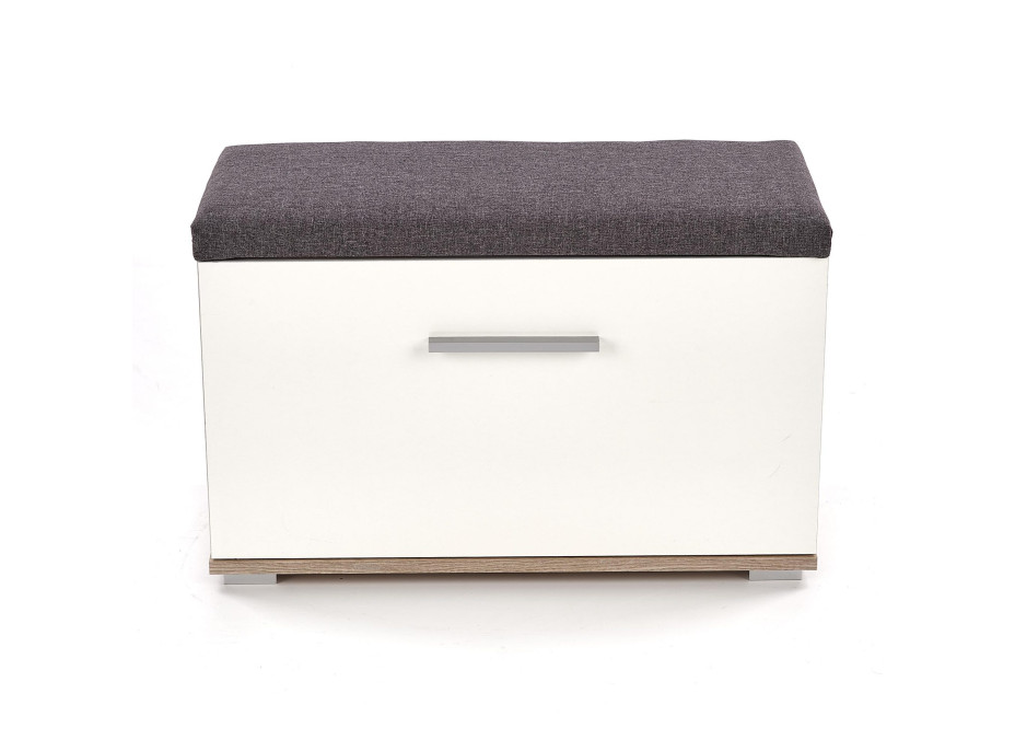 Botník LINA se sedákem - bílá/dub sonoma