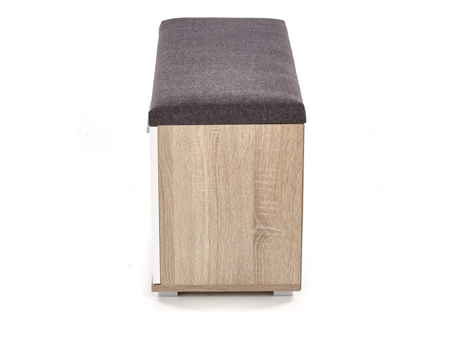 Botník LINA se sedákem - bílá/dub sonoma