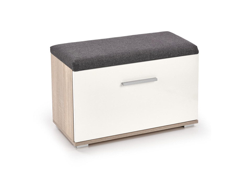 Botník LINA se sedákem - bílá/dub sonoma