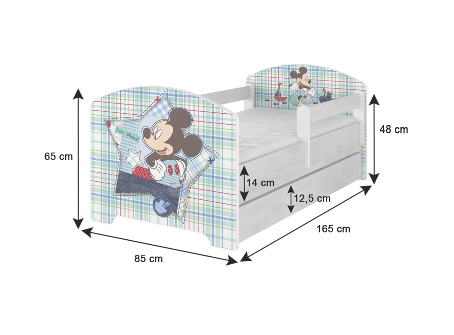 Dětská postel Disney - MICKEY VOLLEYBALL 160x80 cm