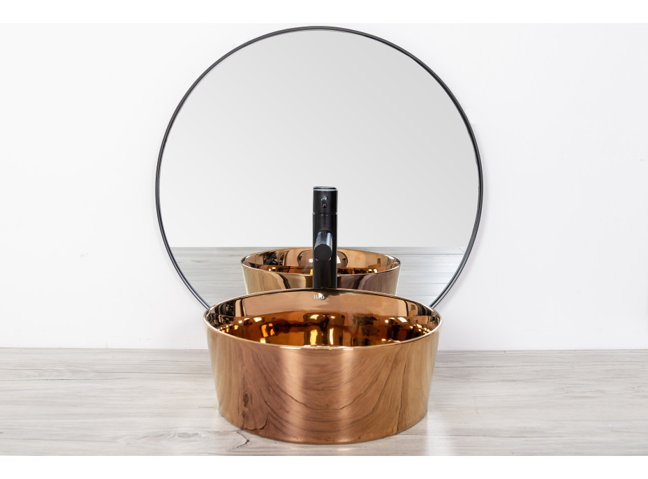 Keramické umyvadlo MAXMAX Rea IDA - Rose gold zlaté