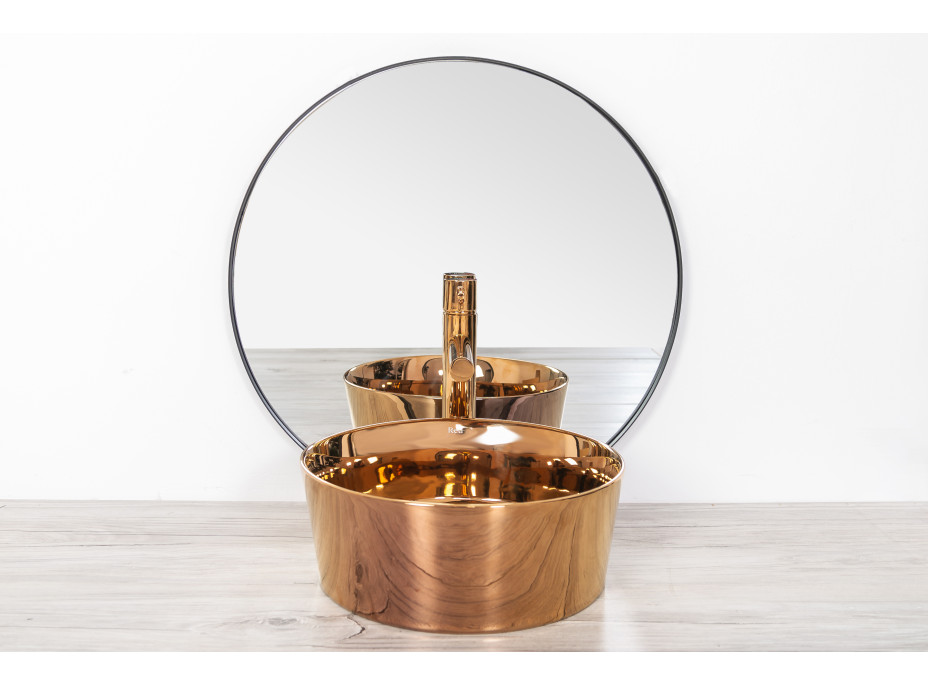 Keramické umyvadlo MAXMAX Rea IDA - Rose gold zlaté