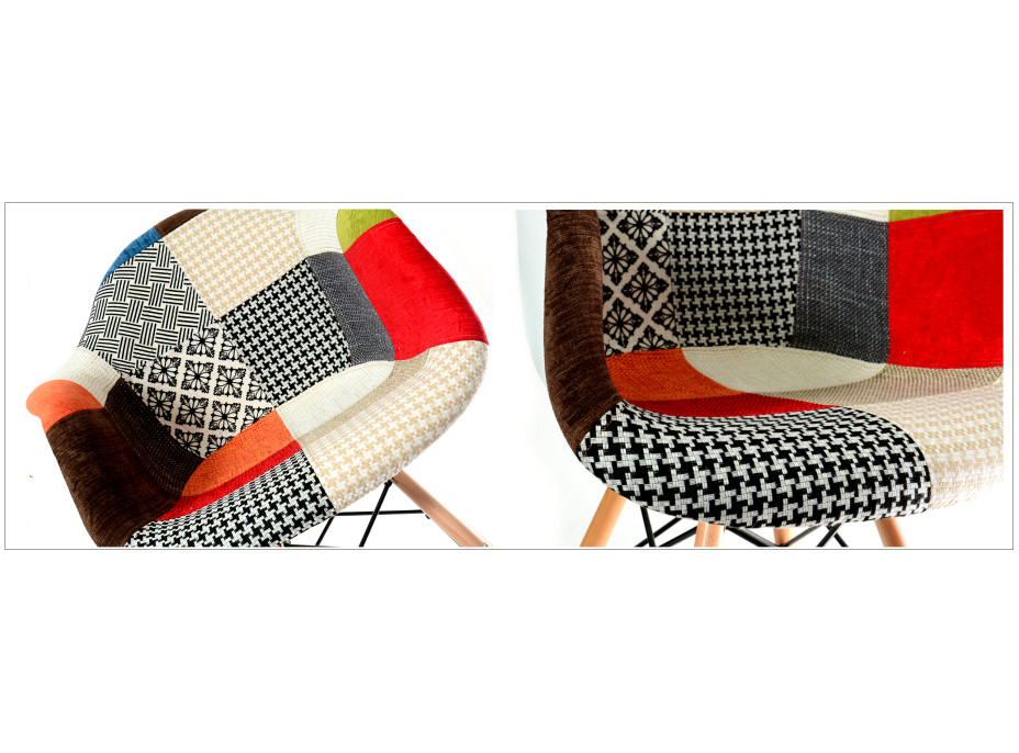 Retro židle Oliver - Patchwork