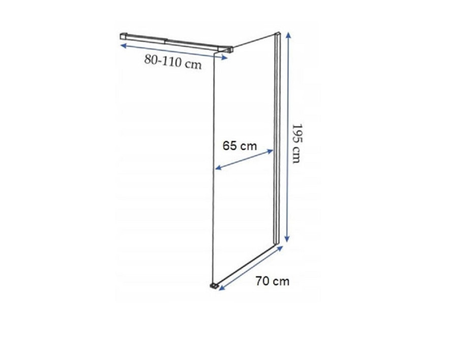 Koupelnová pevná zástěna MAXMAX Rea AERO 70 cm