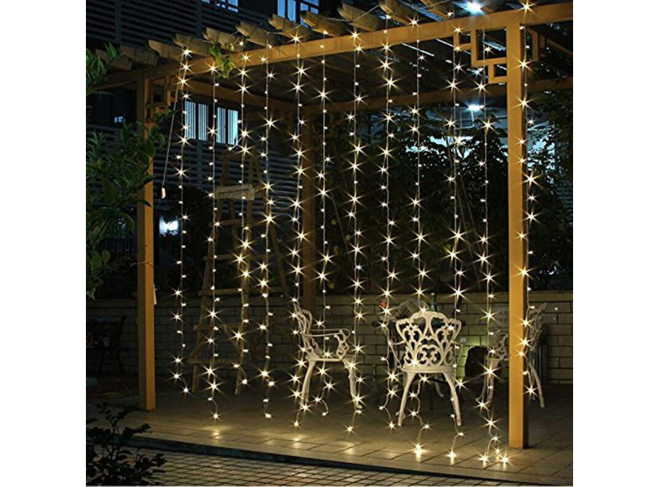 Vánoční svítící 300 LED závěs 3x3m