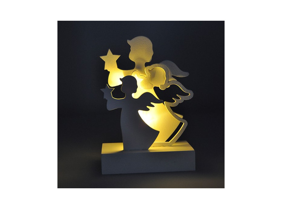 Dekorační LED andílci - 15 cm