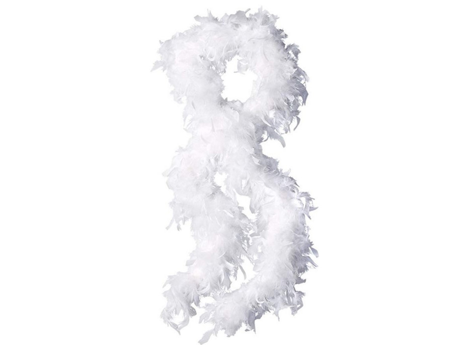 Girlanda peříčka 180 cm - bílá