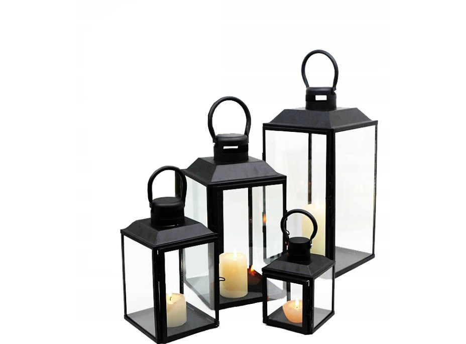 Černé lucerny - 4 kusy