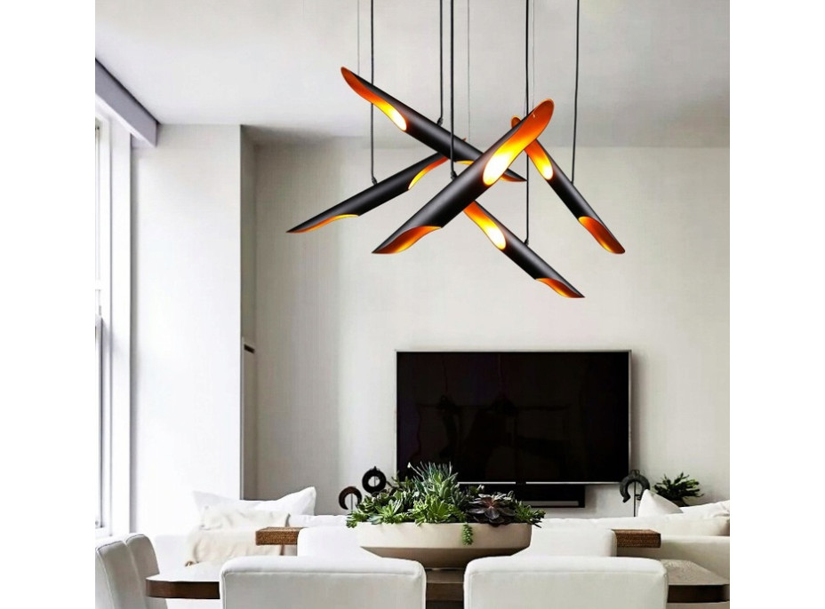 Stropní svítidlo TUBE 60 cm - černé