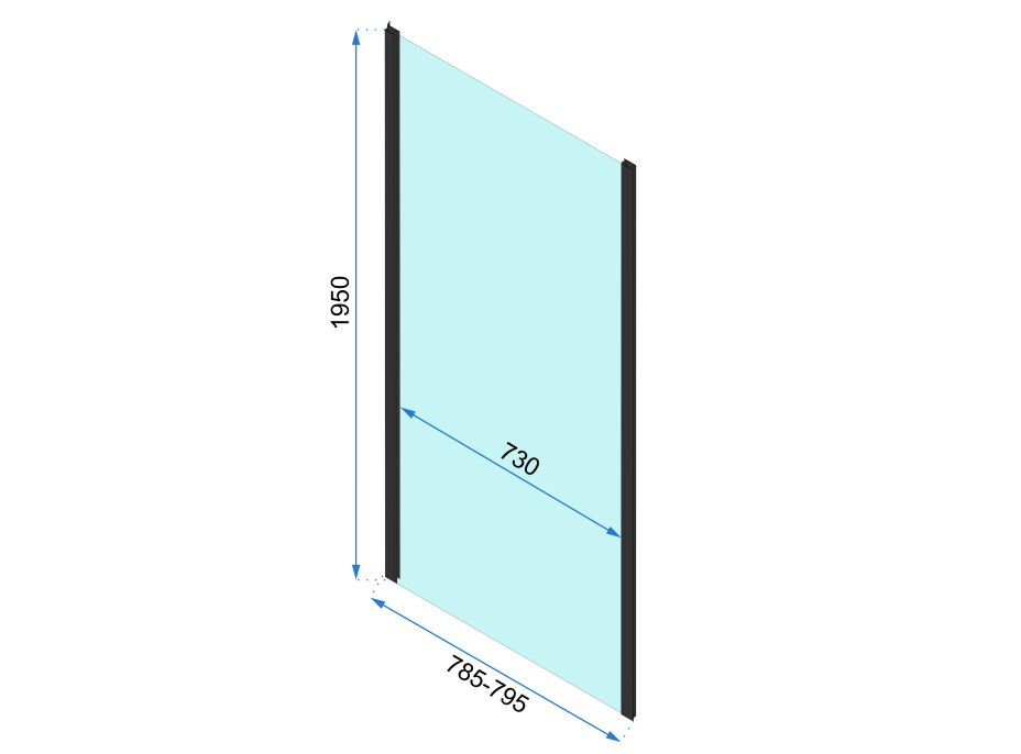 Sprchový kout MAXMAX Rea RAPID slide 140x80 cm - černý