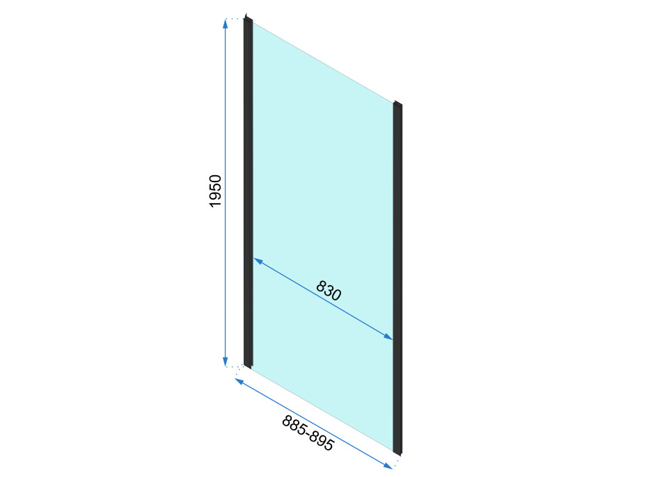 Sprchový kout MAXMAX Rea RAPID slide 130x90 cm - černý