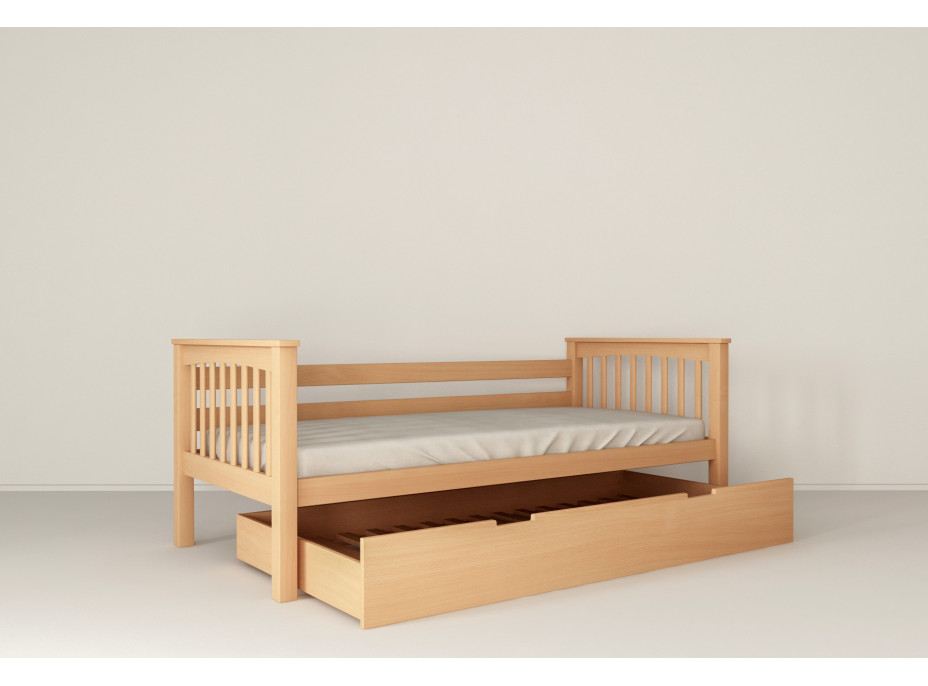 Dětská postel z MASIVU BUK - LEA 200x90cm - přírodní