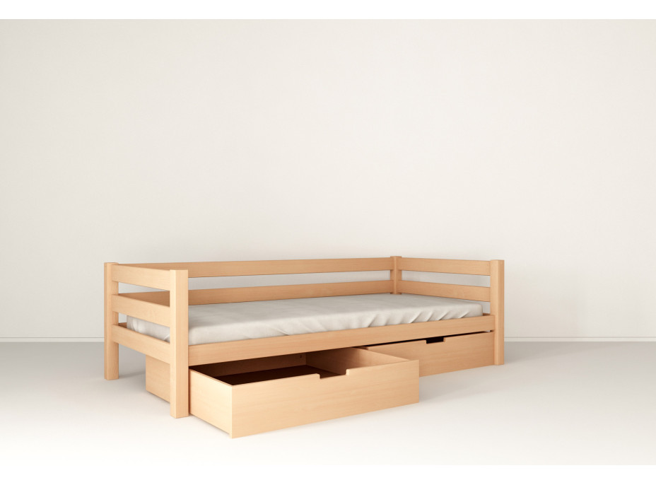 Dětská postel z MASIVU BUK - NINA 200x90cm - přírodní