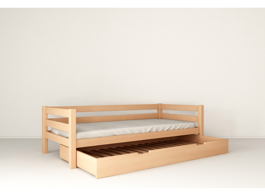 Dětská postel z MASIVU BUK - NINA 200x90cm - přírodní