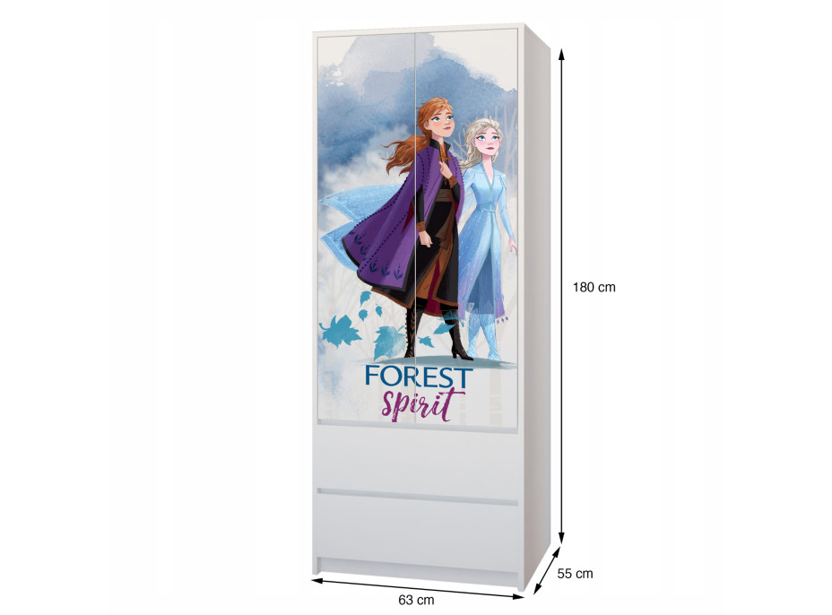 Dětská skříň Disney - Frozen 2 - Elsa a Anna "Forest spirit"