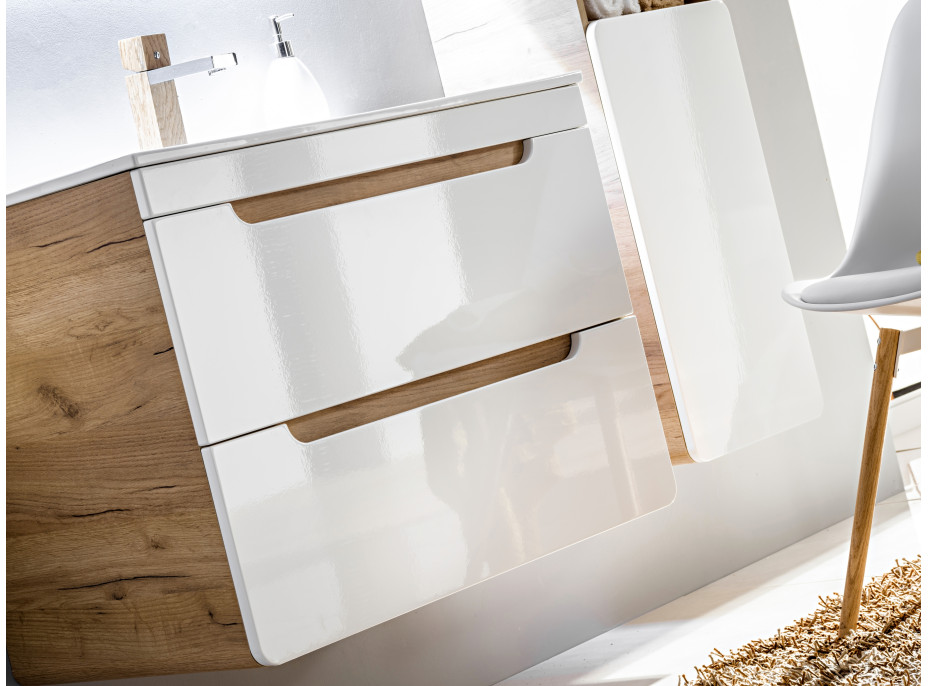 Koupelnová závěsná skříňka pod umyvadlo BÁRA 80 cm