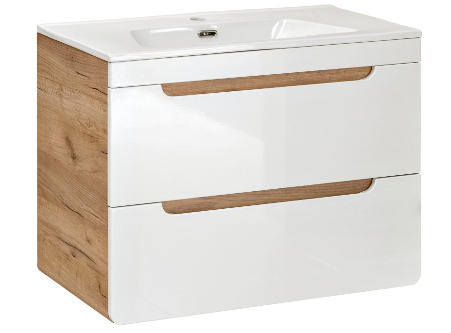 Koupelnová závěsná skříňka pod umyvadlo BÁRA 80 cm