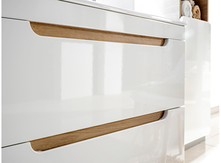 Koupelnová závěsná skříňka pod umyvadlo na desku BÁRA 80 cm