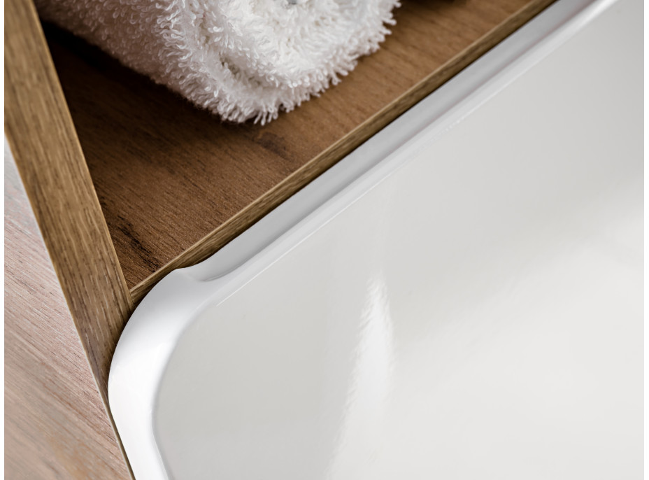 Koupelnová závěsná skříňka pod umyvadlo na desku BÁRA 80 cm