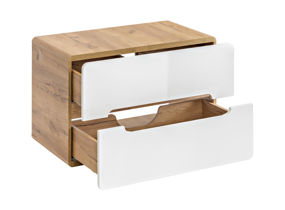 Koupelnová závěsná skříňka pod umyvadlo na desku BÁRA 80 cm